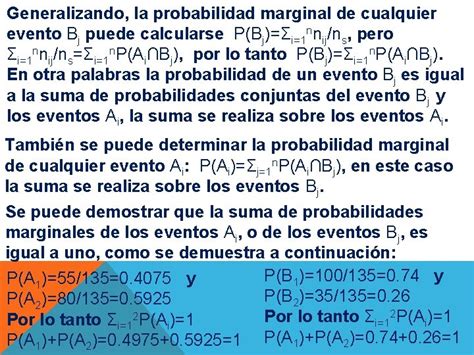 Probabilidad Condicional Marginal Y Conjunta Independencia De Eventos