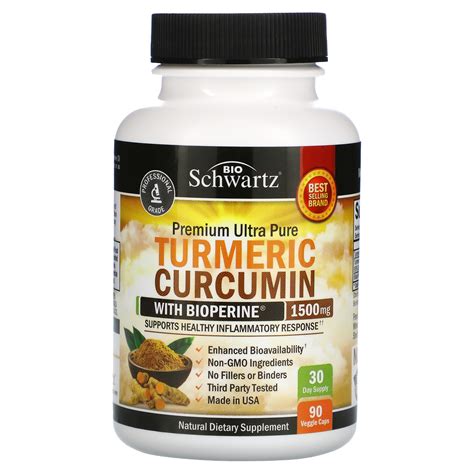 Bioschwartz Premium Ultra Pure Turmeric Curcumin With Bioperine