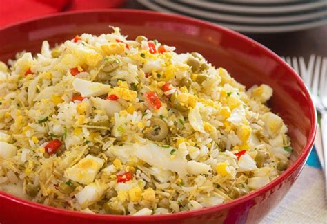 Receita do dia Arroz de Bacalhau fácil batata palha Pátio Hype