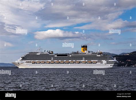 Cruise Ship Costa Fascinosa At Byfjorden Departing From Port Of Bergen