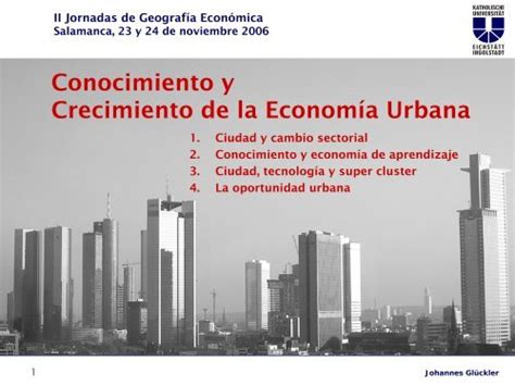 Conocimiento y Crecimiento de la Economía Urbana