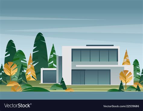 Beautiful modern house Royalty Free Vector Image