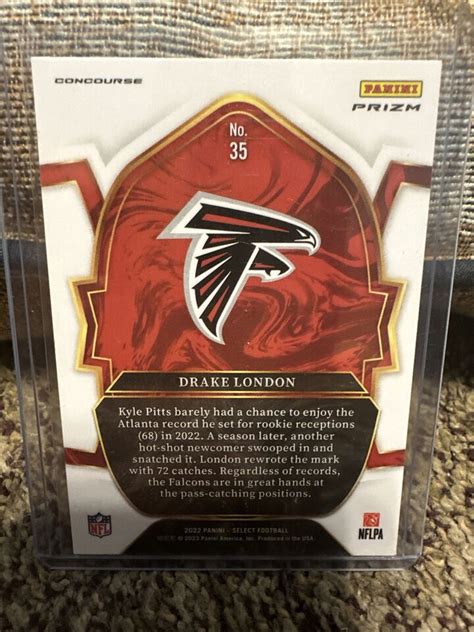 2022 Panini Select Drake London Concourse Silver Prizm RC 35 Falcons