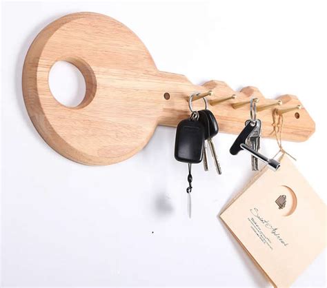 Wooden Decorative Wall Mounted Key Holder - FeelGift