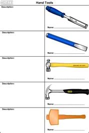 Hand Tool Identification Worksheet