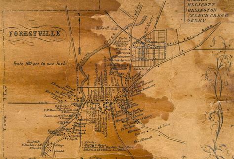 1854 Wall Map of Chautauqua County, NY