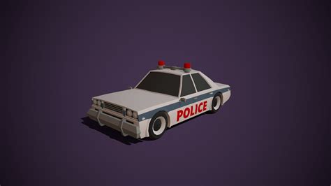 3D Asset Low Poly Police Car Cop CGTrader