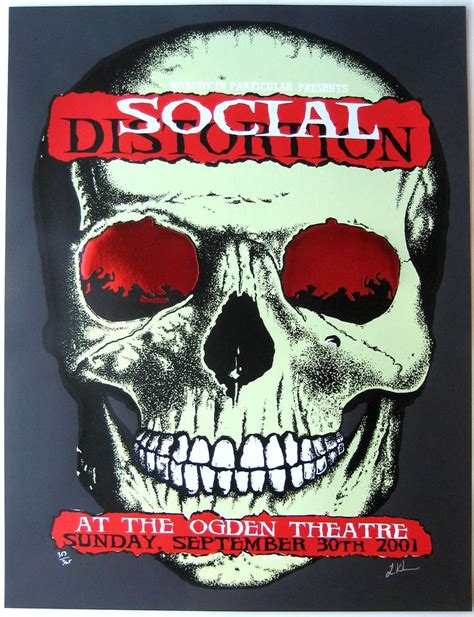 Social Distortion Poster 2001 Concert Social Distortion Concert