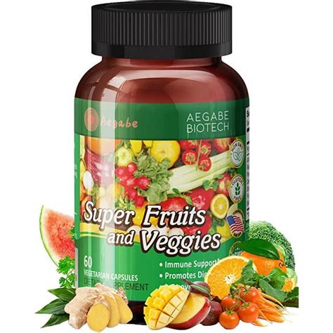 Aegabe Balance Nature Fruit Vegetable Capsule Fruits And Veggies Supplement 60 Day Supply Made