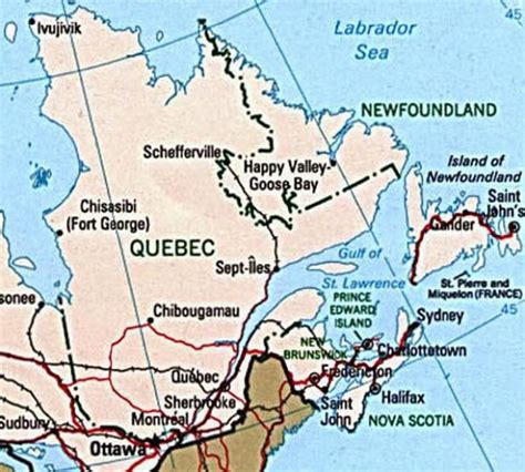 Mapas Politico De Quebec