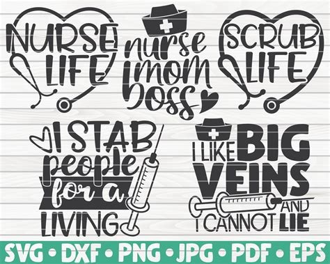 Nurse Quotes Svg Bundle 22 Designs Cut File Clipart Etsy