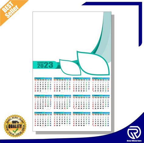 Bisa Cod Part I 1lbr Cetak Kalender Dinding 2023 Tema Pastel Lazada Indonesia