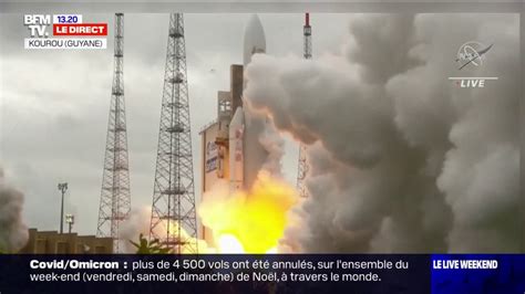 James Webb les images du décollage de la fusée Ariane 5 depuis Kourou