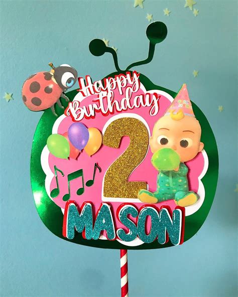 JJ Cocomelon Birthday Age Banner and Cake Topper. Gift with | Etsy