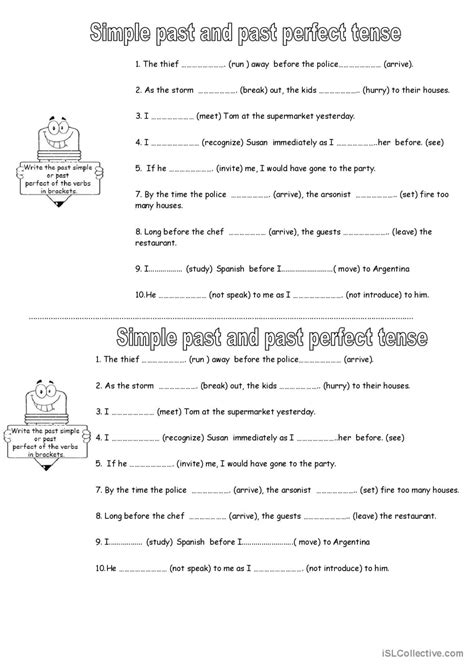 Simple Past And Past Perfect English Esl Worksheets Pdf And Doc