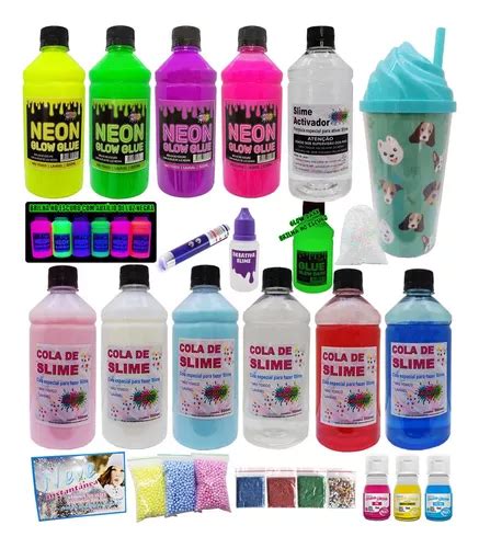 Kit Para Fazer Slime Completo Super Neon Lançamento Parcelamento sem