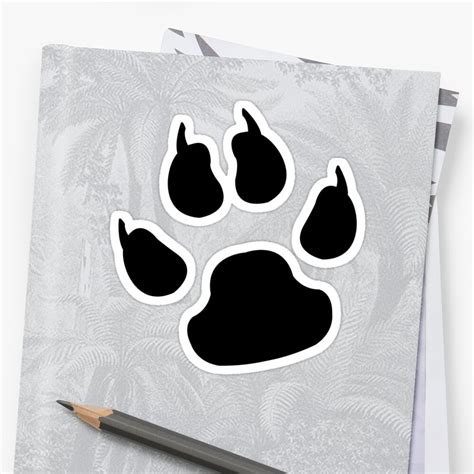 "Black bear footprint" Stickers by Smaragdas | Redbubble