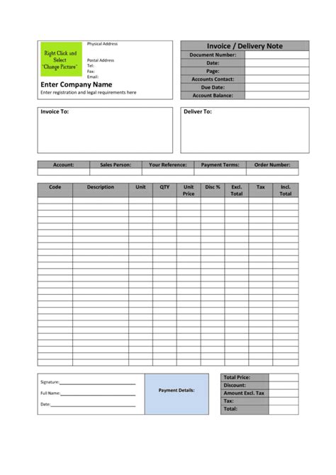 Invoice Templates Printable free — excelxo.com