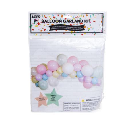 Pastel Balloon Garland Kit 60 Piece Melon Mart