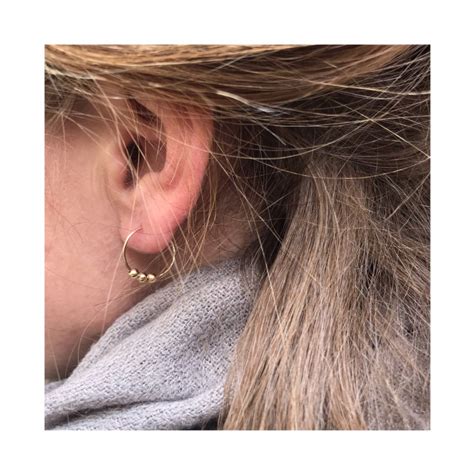 Boucle D Oreille Anneau Avec Perles Padam Padam