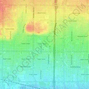 North Hills topographic map, elevation, terrain