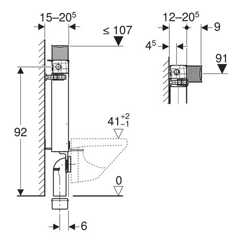 Geberit Kombifix Element For WC 98cm With Omega Concealed Cistern