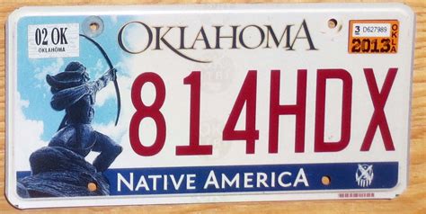 2013 Oklahoma vg | Automobile License Plate Store: Collectible License ...