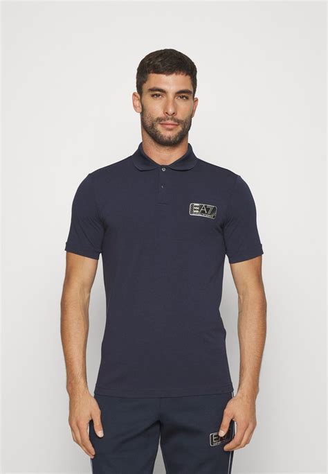 Ea7 Emporio Armani Tennis Club Poloshirts Navy Blue Mørkeblå