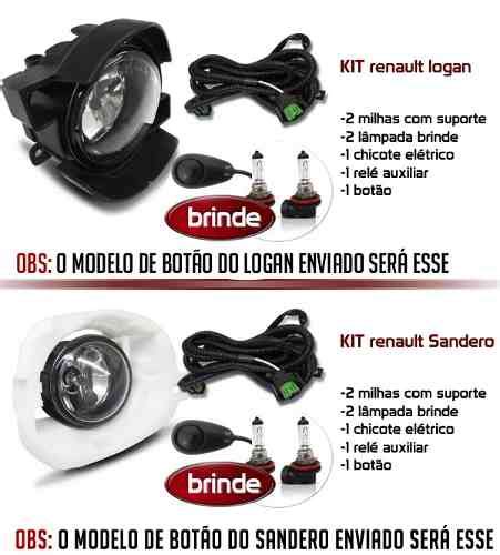 Kit Farol De Milha Neblina Auxiliar Sandero 2010 Sonnic Parts