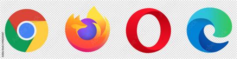 mozilla firefox microsoft edge google chrome  opera  popular
