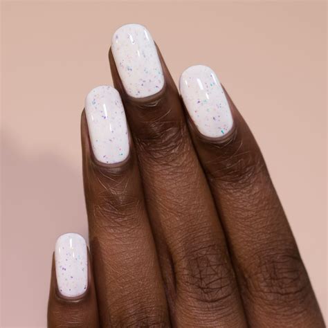 Ilnp Sugar High Creamy White Multi Colored Speckled Nail Polish