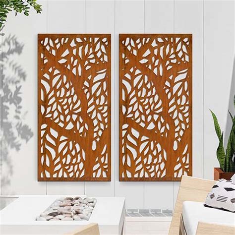 Laser Cut Corten Steel Panels Gn Sp 020 Gnee Garden