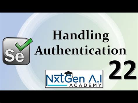 Selenium Tutorials For Beginners 22 How To Handle Authentication