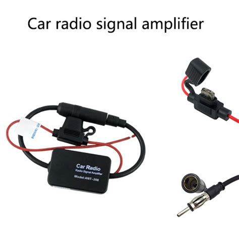 Universal 12v Auto Fm Radio Antenna Signal Amplifi Grandado