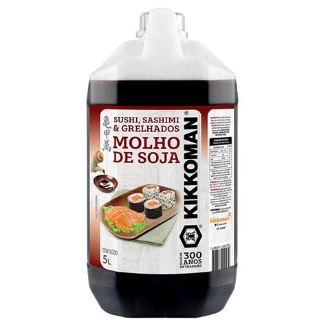 Molho De Soja Sushi Sashimi E Grelhados Kikkoman 5L No Shoptime