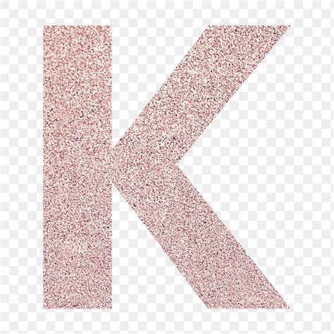 Glitter capital letter K sticker transparent png | free image by ...