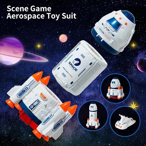 thinkstar space shuttle rocket toys rocket ship toy  astronaut