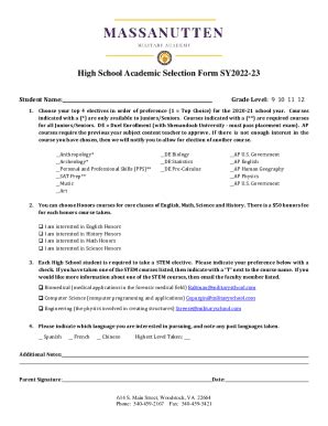 Fillable Online Th Grade Course Selection Worksheet Kisd Fax