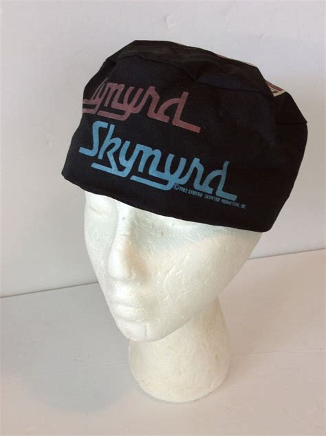 Rare S Vintage Lynyrd Skynrd Biker Skull Cap Weld Gem