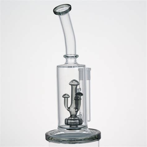 Customized Design Glass Hookah Smoking Pipe Glass Water Pipe Gray Small Mushroom Sprinkling Head