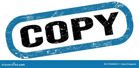 Copy Text Written On Blue Black Stamp Sign Stock Illustration Illustration Of Copy Button