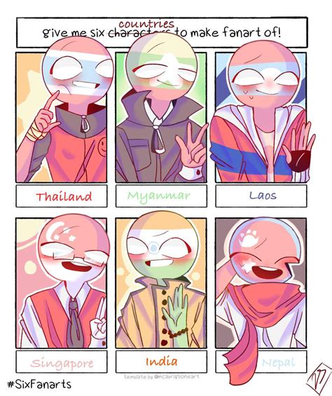 Six Fanarts 😛 •countryhumans Amino• Eng Amino