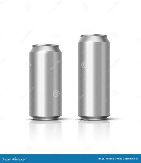 Aluminium Beer Coke And Slim Soda Can Mock Up Blank Template D