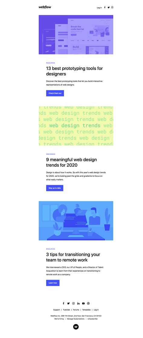 Webflow Newsletters - SaaSFrame