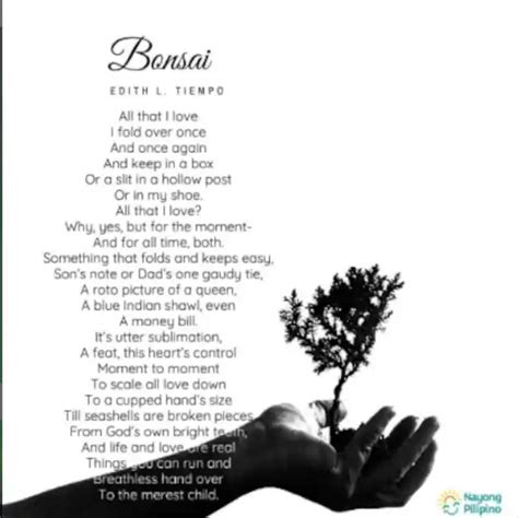 Bonsai By Edith Tiempo The Philippines Today