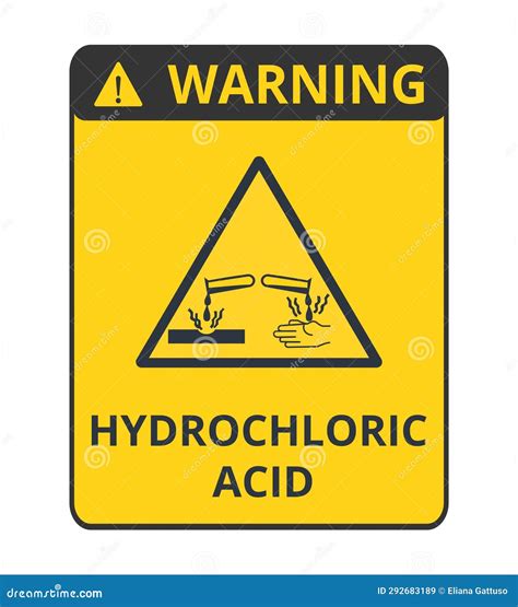 Hydrochloric Acid Warning Symbol Stock Illustration Illustration Of Industry Hazardous 292683189