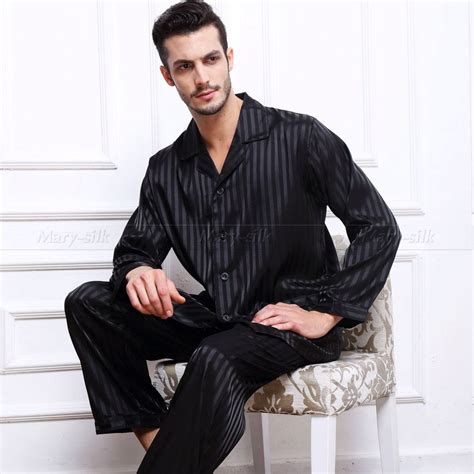 Wholesale Mens Silk Satin Pajamas Set Pajama Pyjamas Pjs Sleepwear