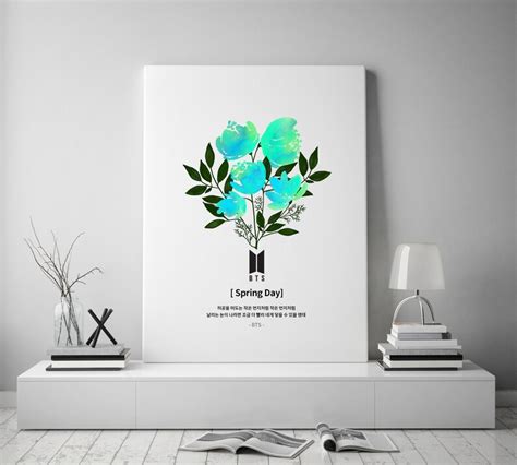 Bts Poster Bts Poster Spring Day Bts Printable Art Print Download