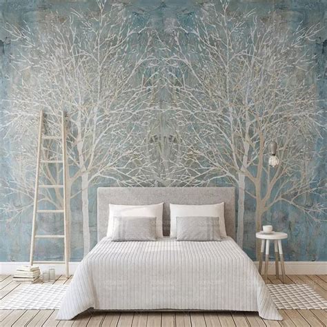 Custom Mural Wallpaper Elegant Forest Trees ㎡ Bvm Home Reviews On