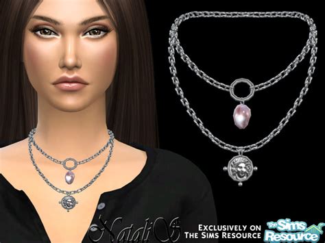 The Sims Resource NataliS Coin Pendant Chain Necklace